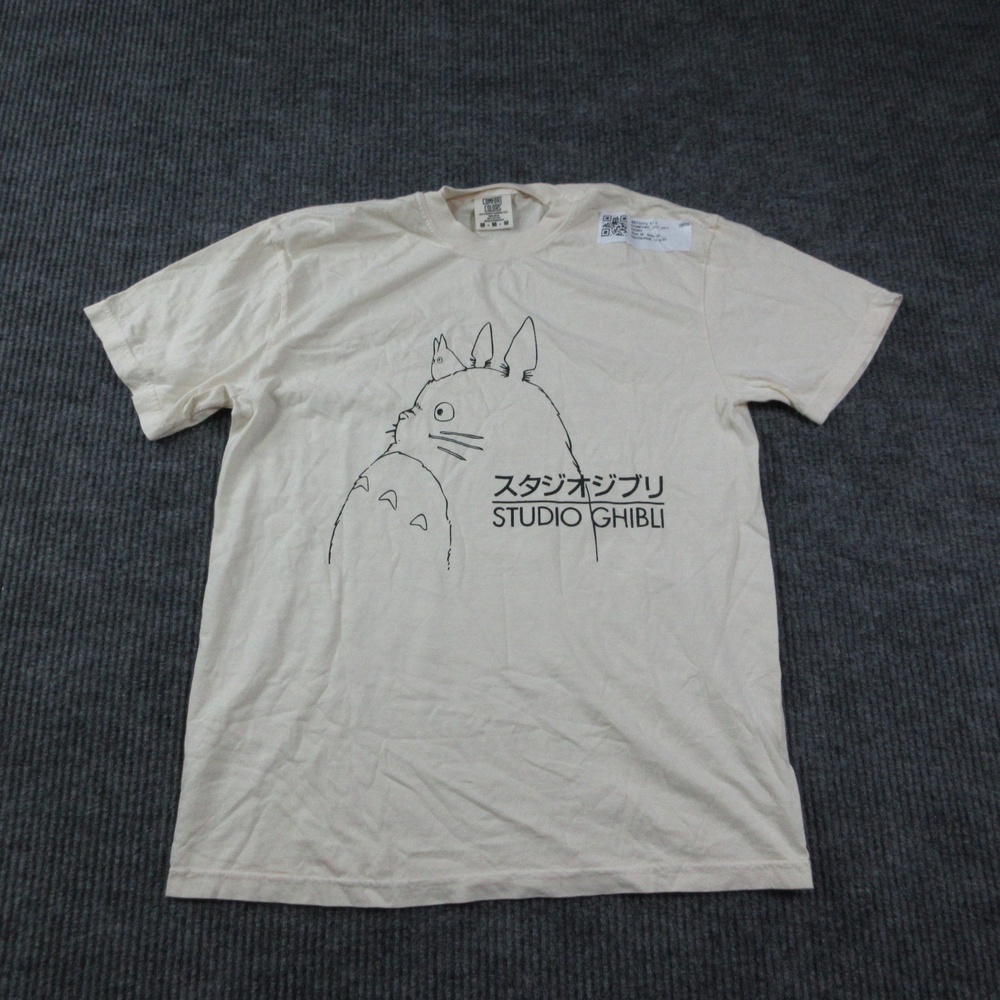 Studio Ghibli Totoro Shirt Mens M White Crew Neck Comfort Colors Graphic Tee